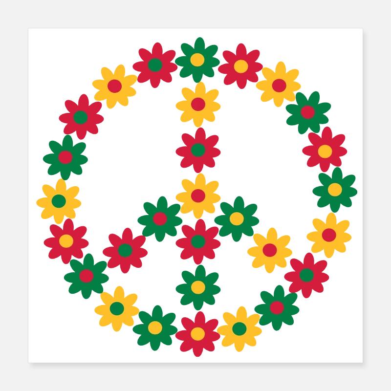 Rasta & Paix Poster 40 x 40 cm