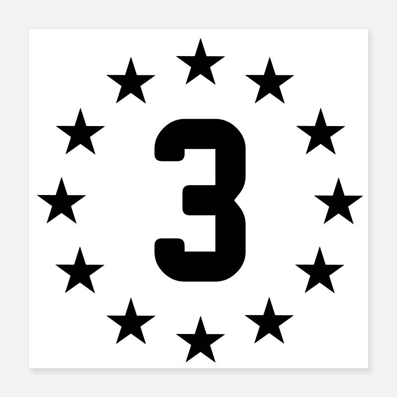 3 years Poster 16" x 16" (40x40 cm)