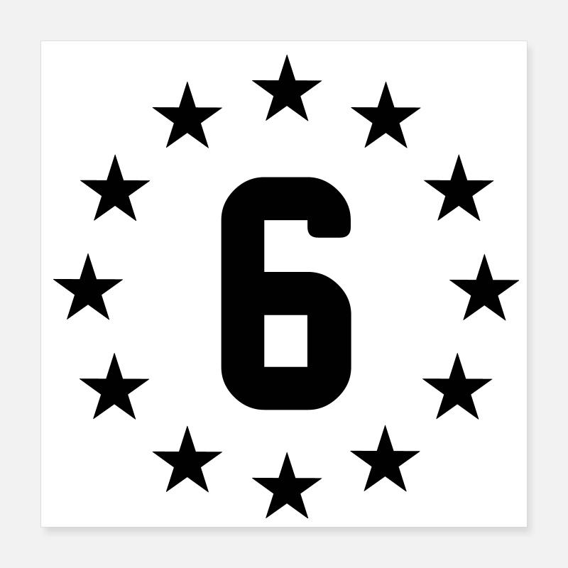 6 ans Poster 40 x 40 cm