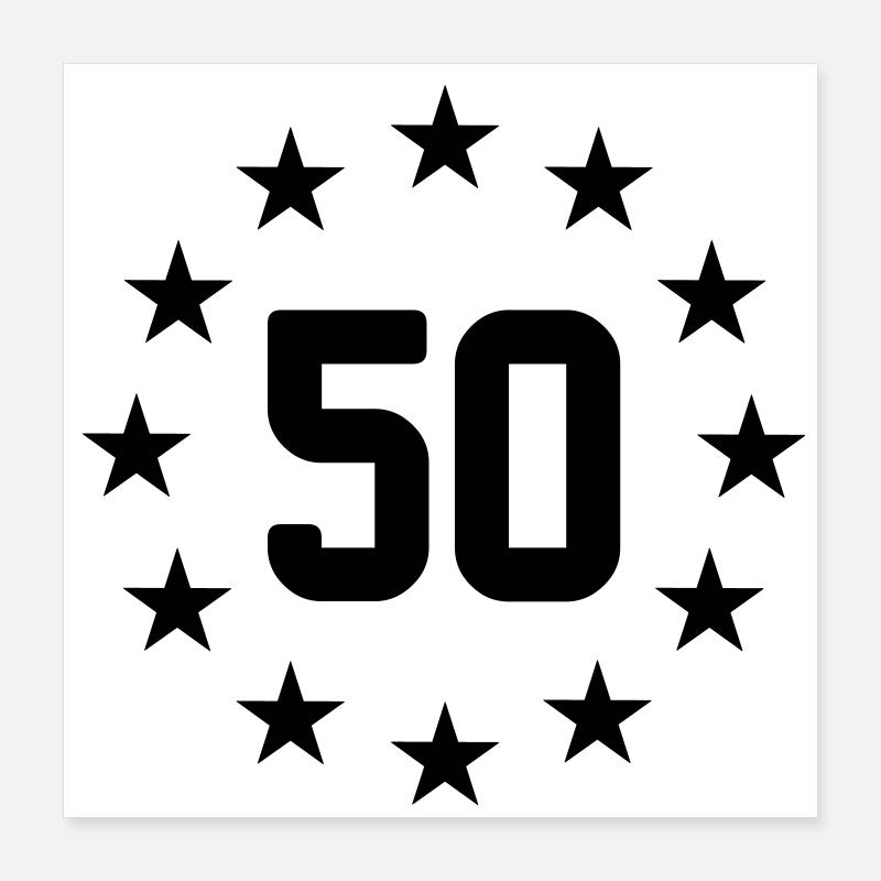 50 ans Poster 40 x 40 cm