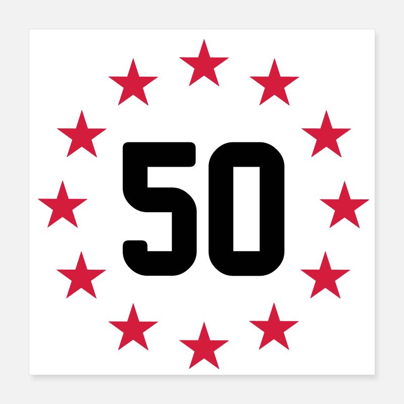 50 ans Poster 40 x 40 cm