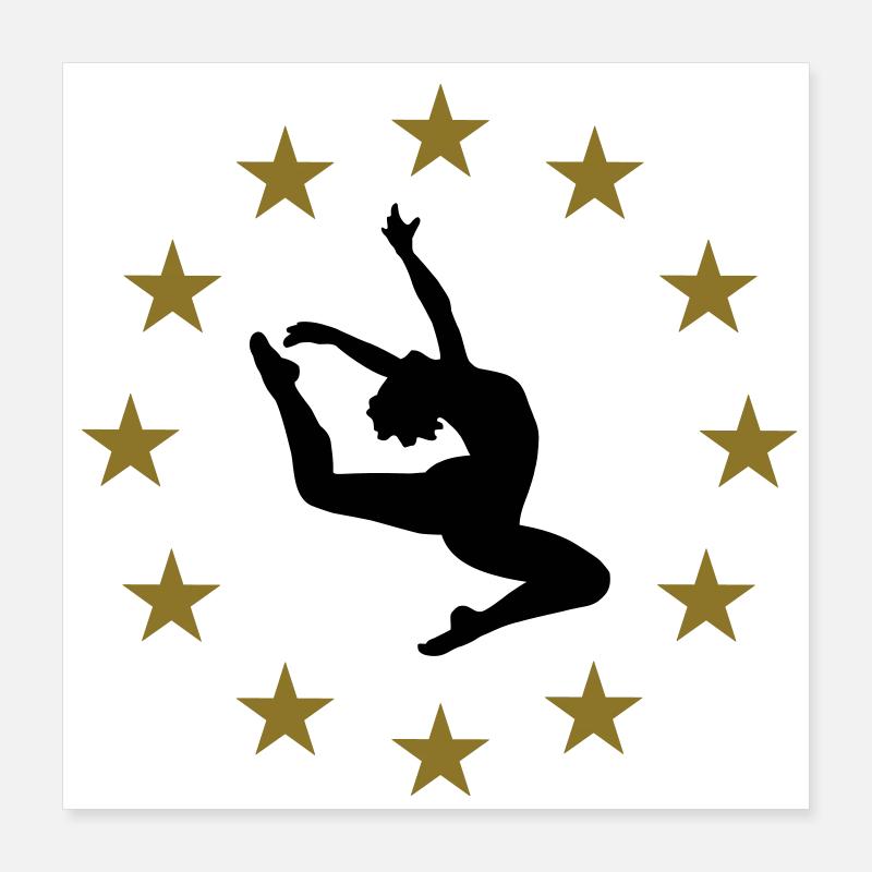 Danseur & Étoiles Poster 40 x 40 cm