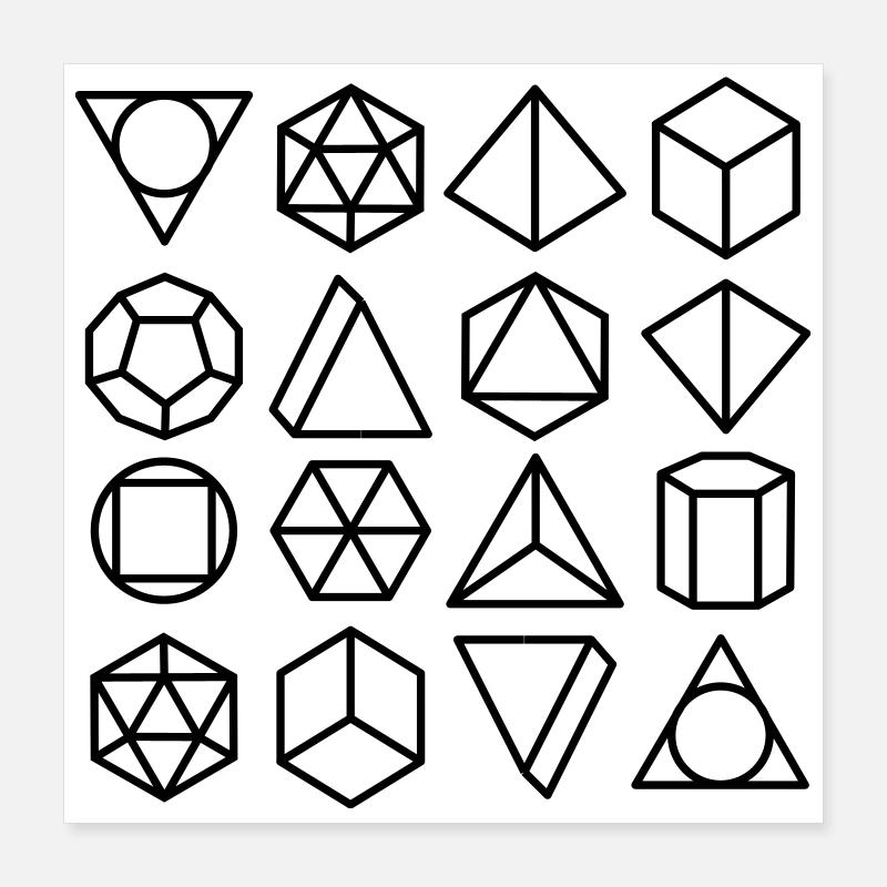 mathematical geometry Poster 16" x 16" (40x40 cm)