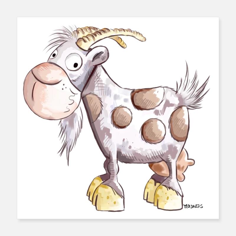 Happy Goat Poster 16" x 16" (40x40 cm)