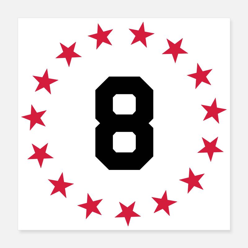 Chiffre 8 Poster 40 x 40 cm