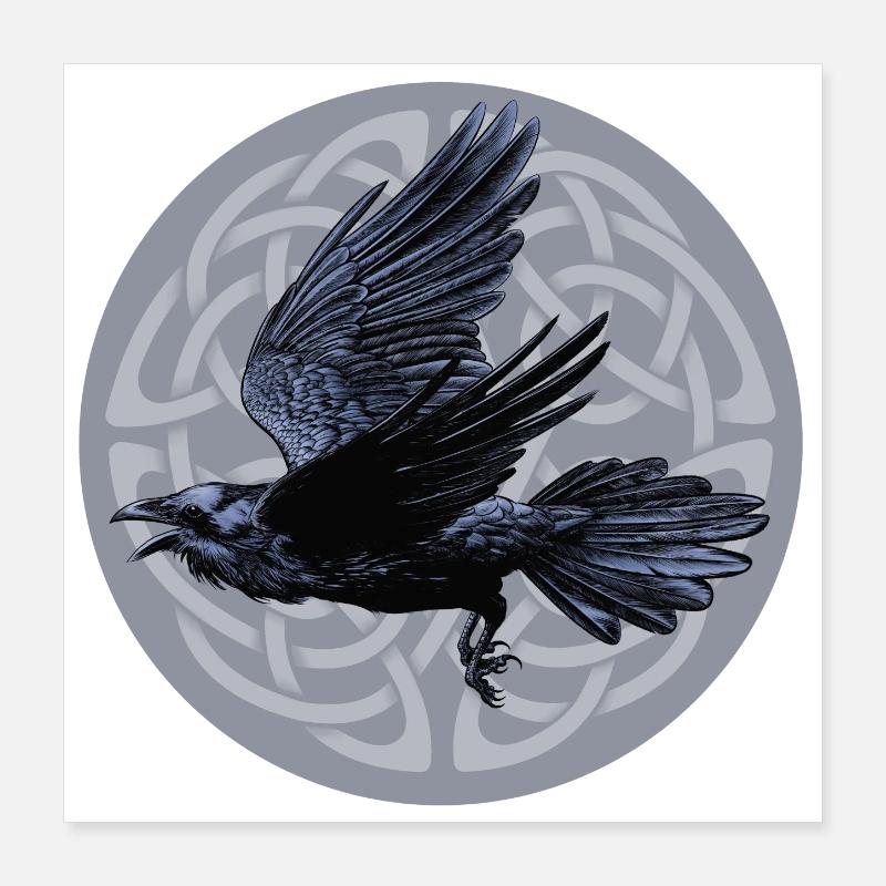 Raven Moon Poster 16" x 16" (40x40 cm)