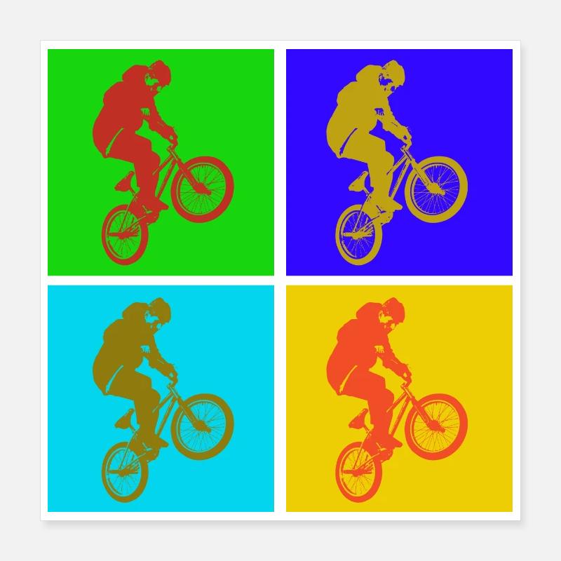 BMX Pop Art  Poster 40x40 cm