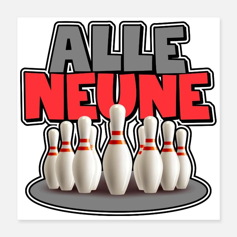 Alle Neune Poster 40x40 cm