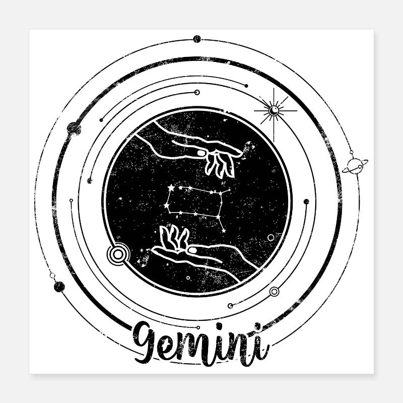 Midnight Palm Silhouette Poster 16" x 16" (40x40 cm)