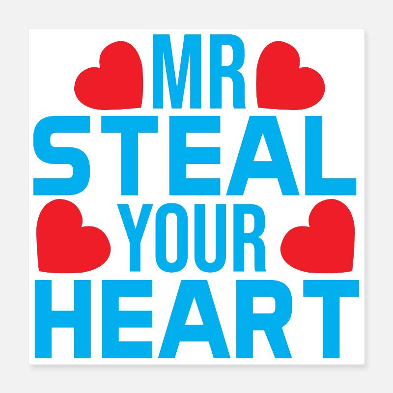 Love Message with Colored Hearts Poster 16" x 16" (40x40 cm)