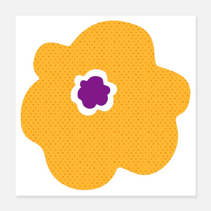 fleur jaune printemps points fleur énergie nature Poster 40 x 40 cm