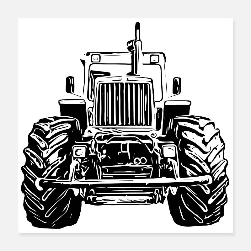 MB trac Front Poster 40x40 cm