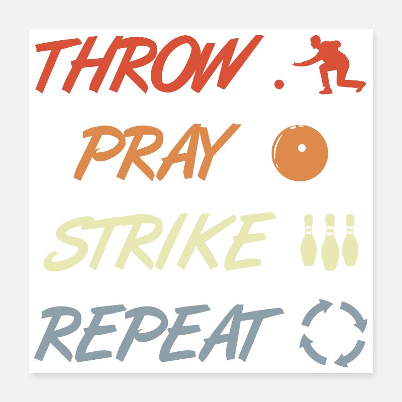 Bowling joke Poster 16" x 16" (40x40 cm)
