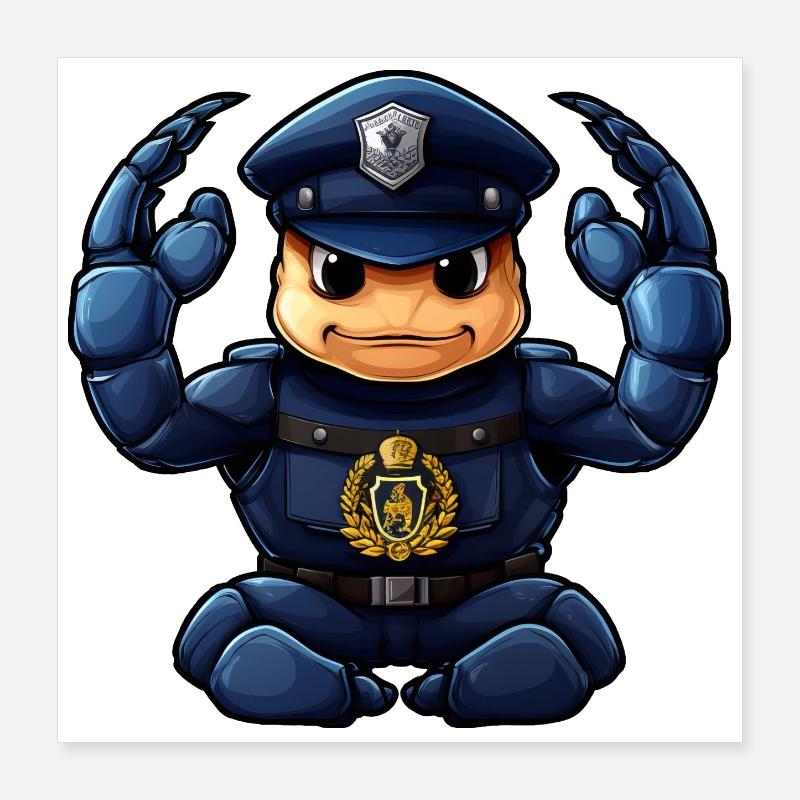 Policier Scorpion Poster 40 x 40 cm