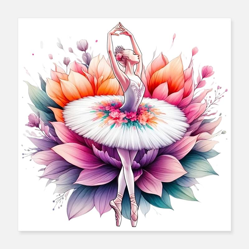 Danseuse de ballet avec tutu Poster 40 x 40 cm