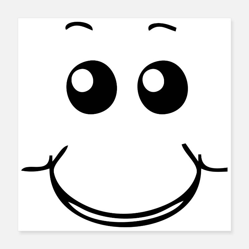 Lächelndes Gesicht Poster 40x40 cm