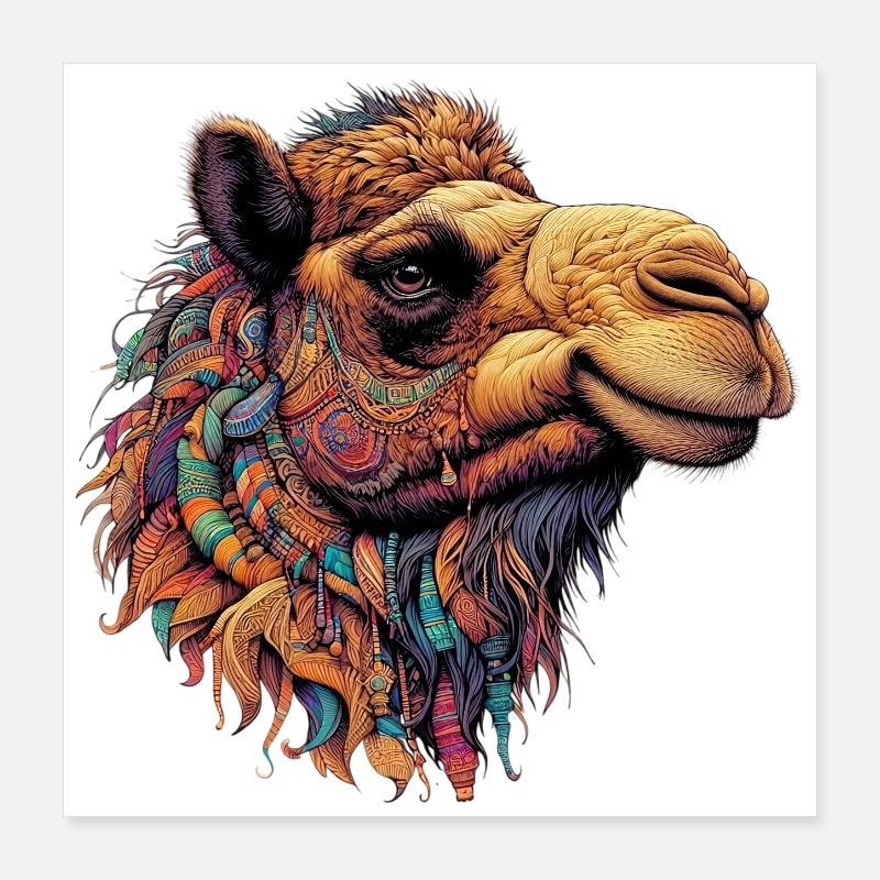 Chameau Poster 40 x 40 cm