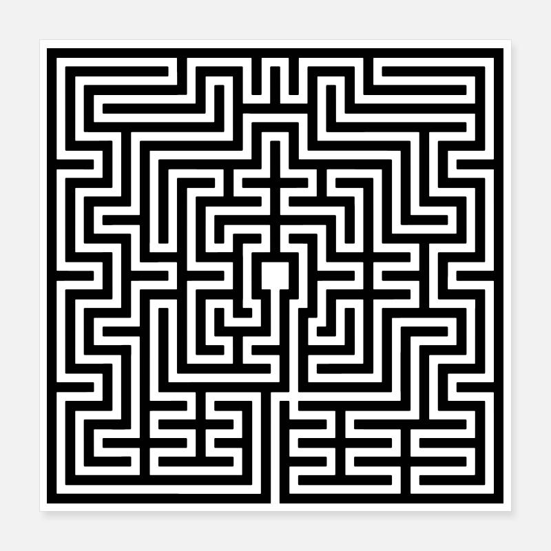 Labyrint Poster 40x40 cm