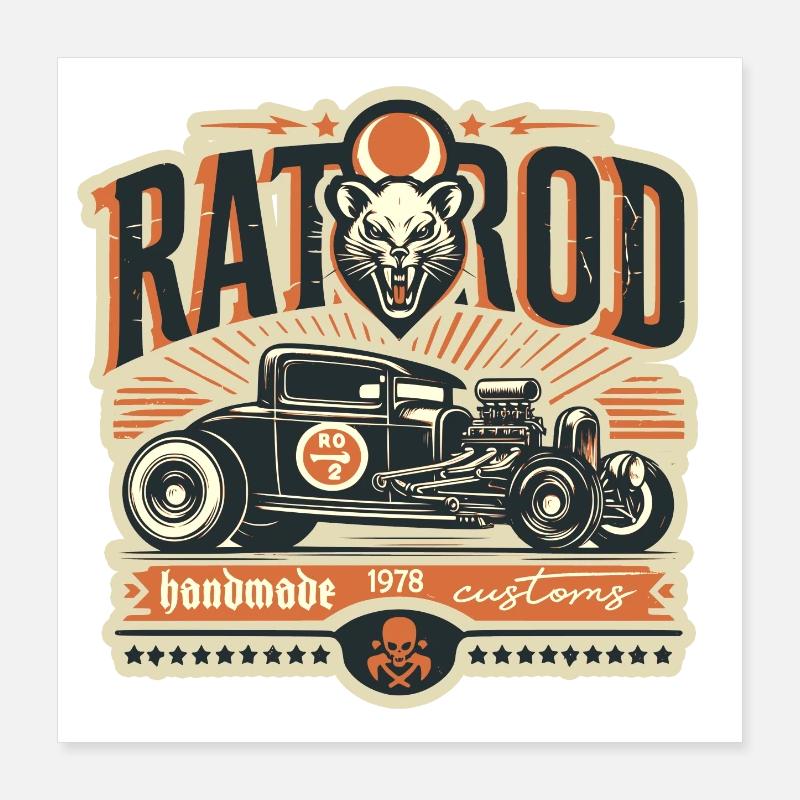 Ratsking Ratlook Shirt – Rustikaler Custom Style Poster 40x40 cm