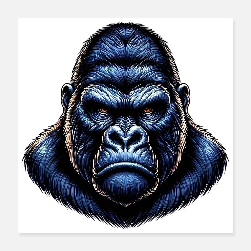 Gorille Poster 40 x 40 cm