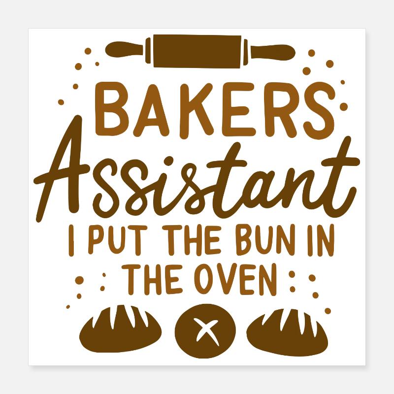 Compagnon boulanger Poster 40 x 40 cm