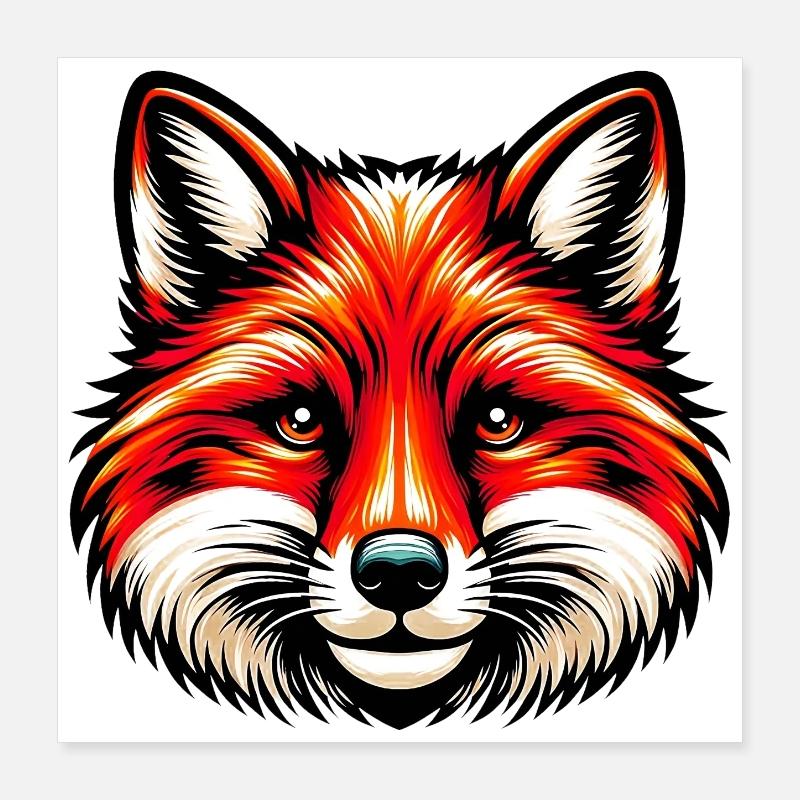 Renard Poster 40 x 40 cm
