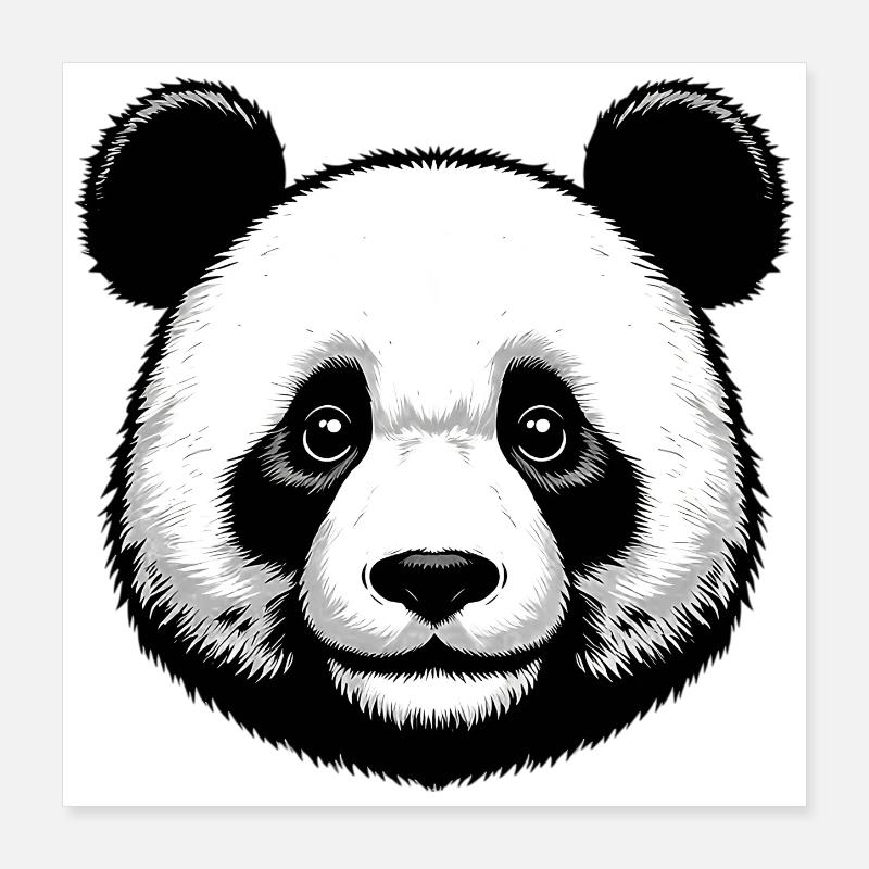 Panda Poster 40x40 cm