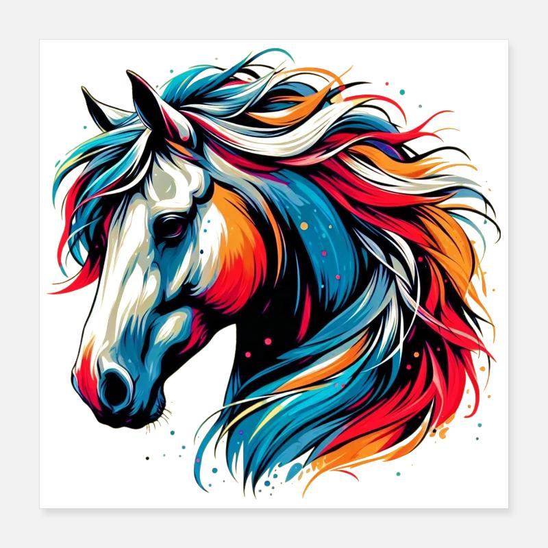 Horse Poster 16" x 16" (40x40 cm)