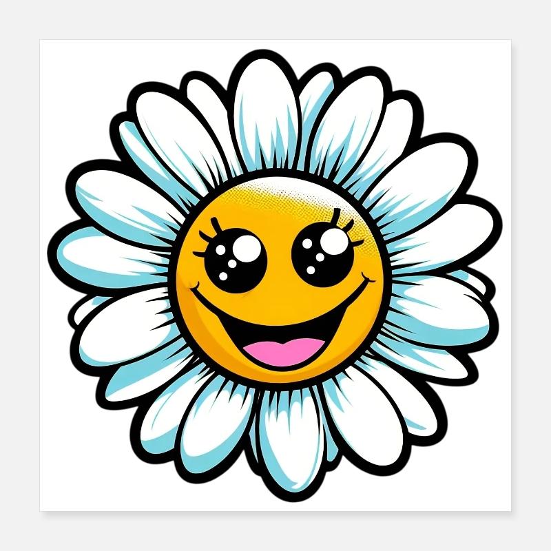 Daisy Poster 16" x 16" (40x40 cm)