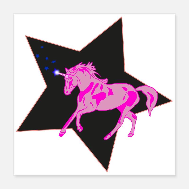 Einhorn Poster 40x40 cm