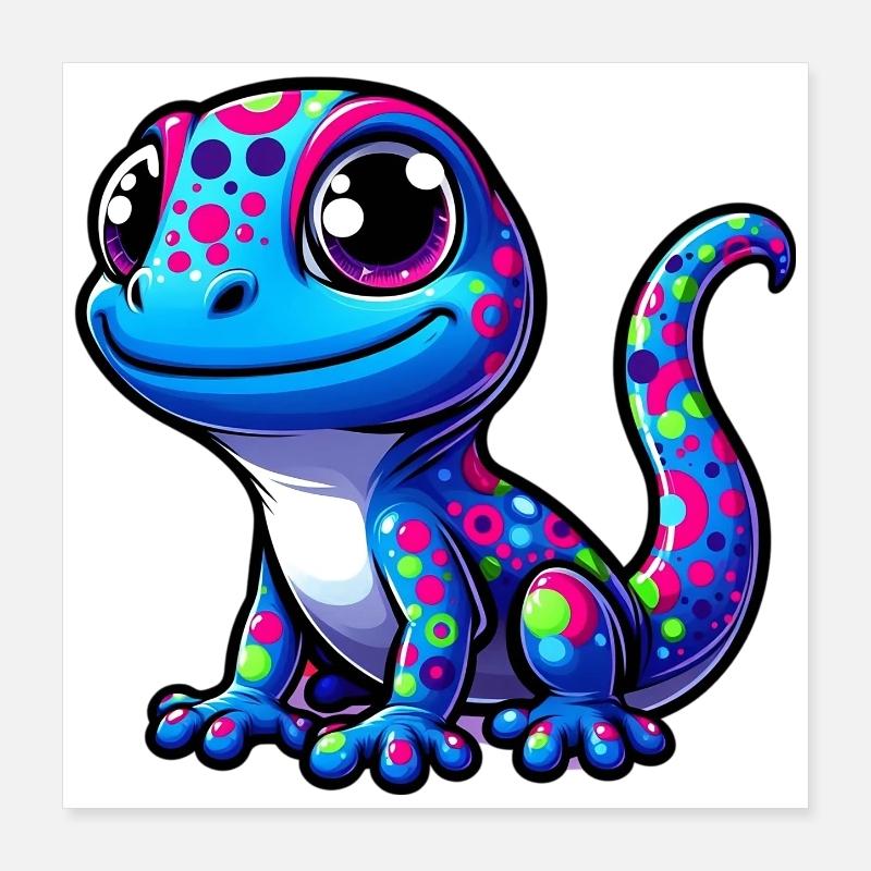 Gecko Poster 40x40 cm