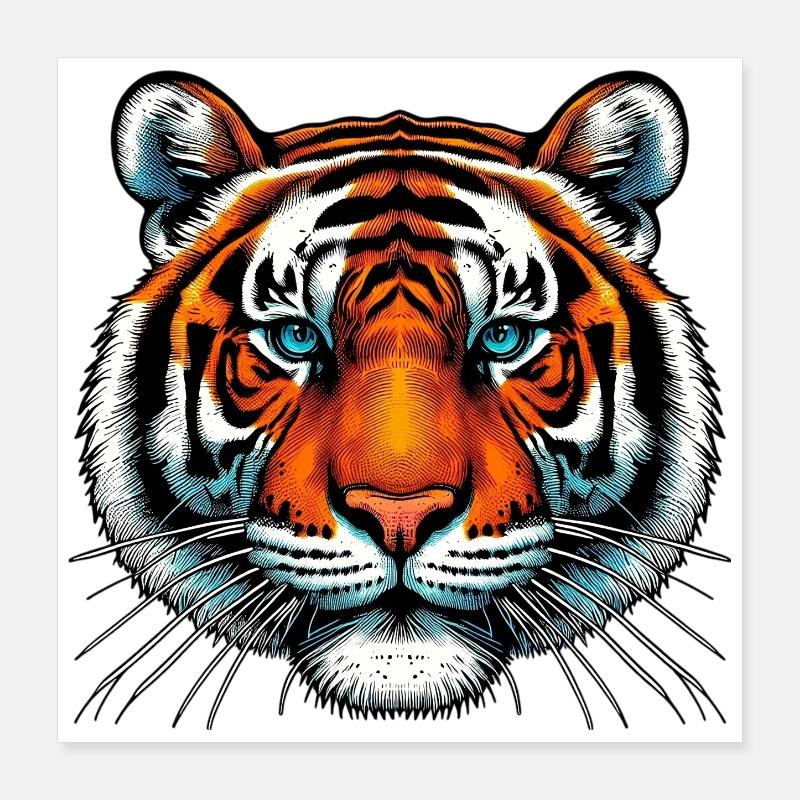 Tiger Poster 16" x 16" (40x40 cm)