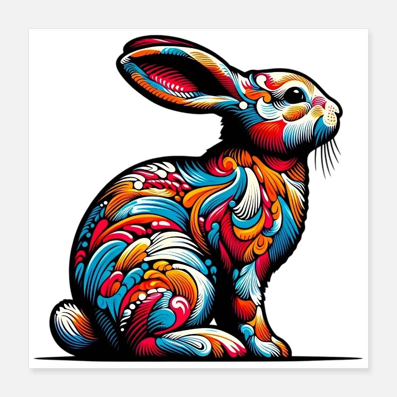 Lapin Poster 40 x 40 cm