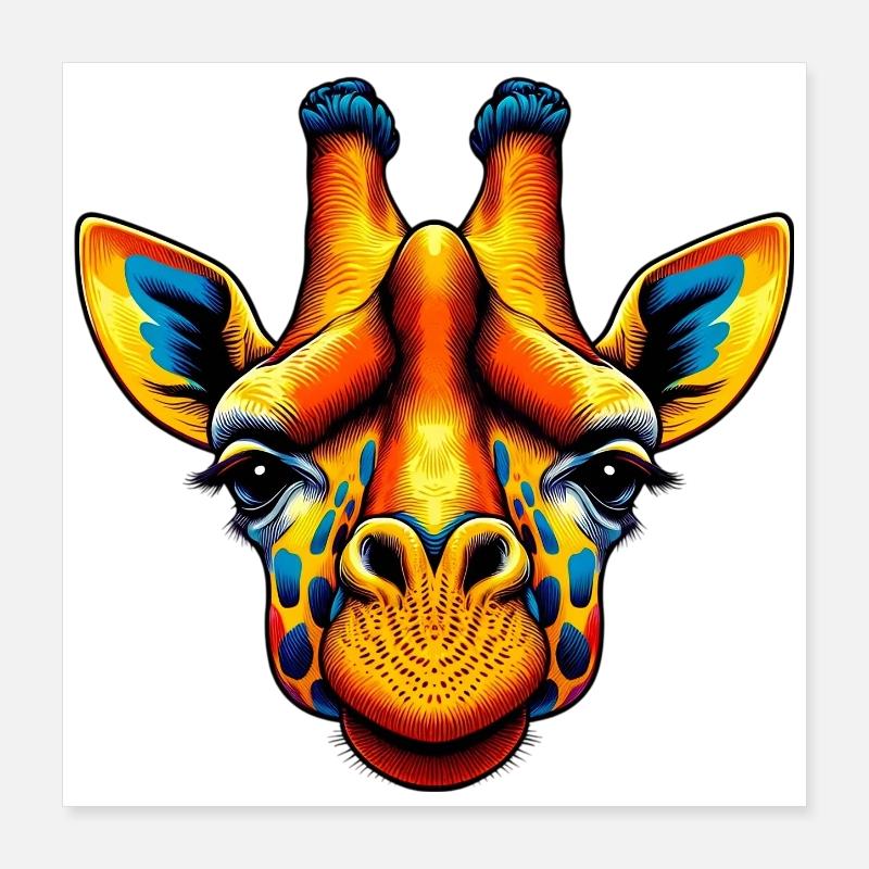 Girafe Poster 40 x 40 cm