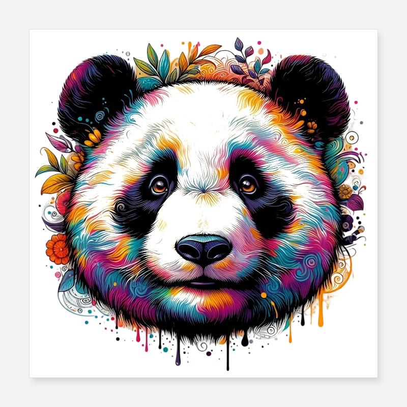 Panda Poster 16" x 16" (40x40 cm)