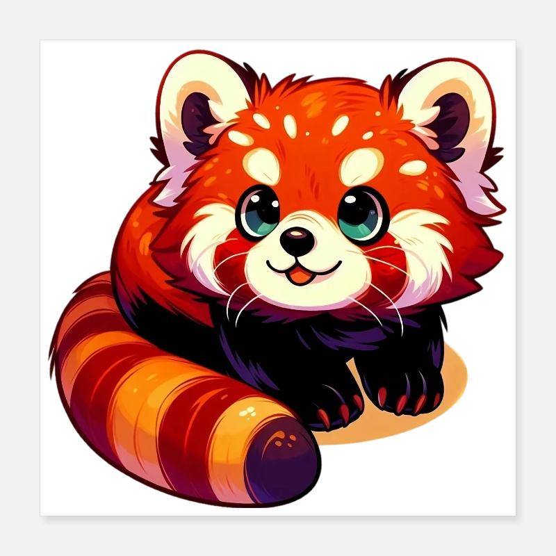 Kleiner Panda Poster 40x40 cm