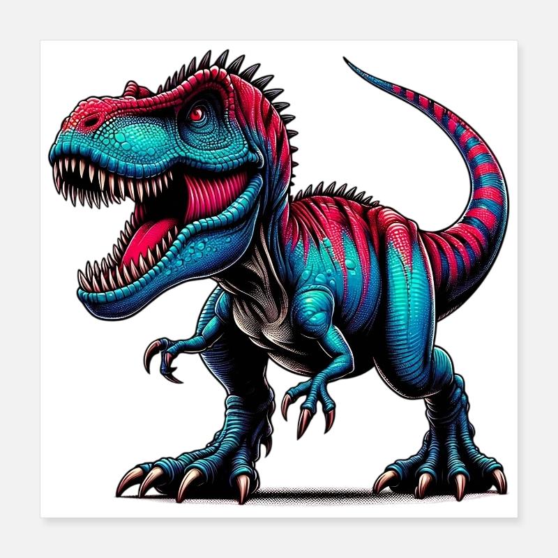 Dinosaurier Poster 40x40 cm