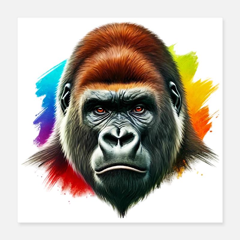 Gorilla Poster 40x40 cm