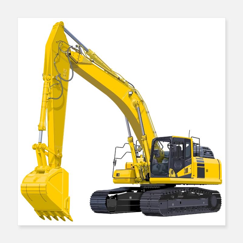 Bagger Bagger Poster 40x40 cm