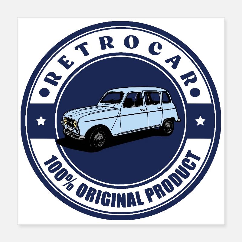 Retro-Auto Poster 40x40 cm