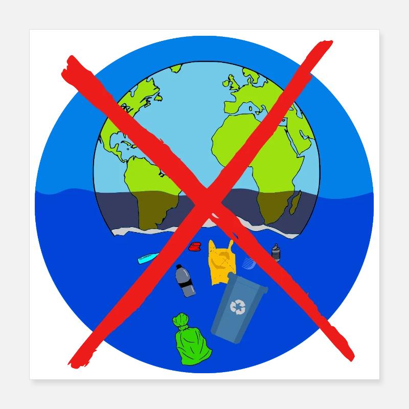 Planète terre Poster 40 x 40 cm