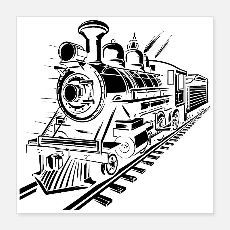 Railroad Poster 16" x 16" (40x40 cm)