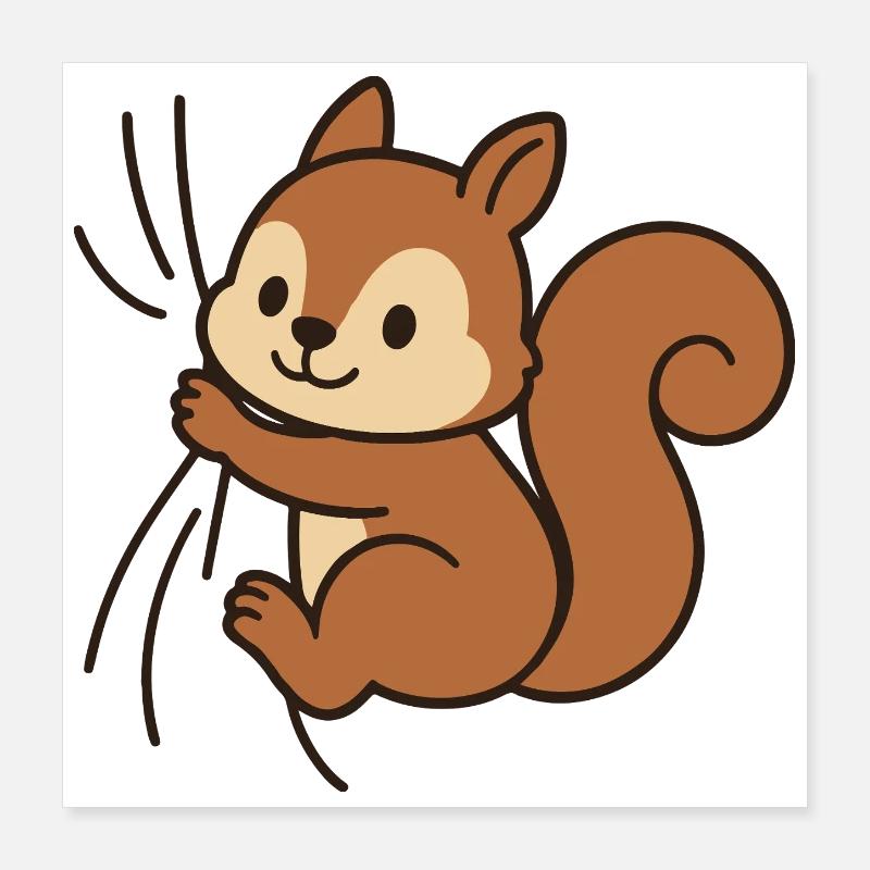 Cher petit écureuil Poster 40 x 40 cm
