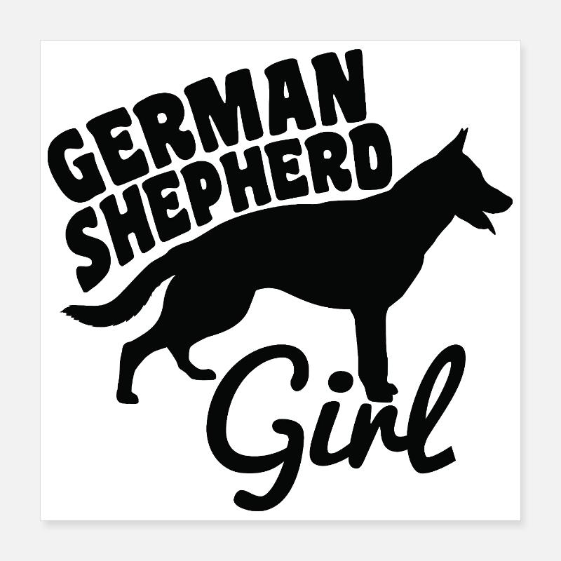 Deutscher Schäferhund Mädchen Poster 40x40 cm