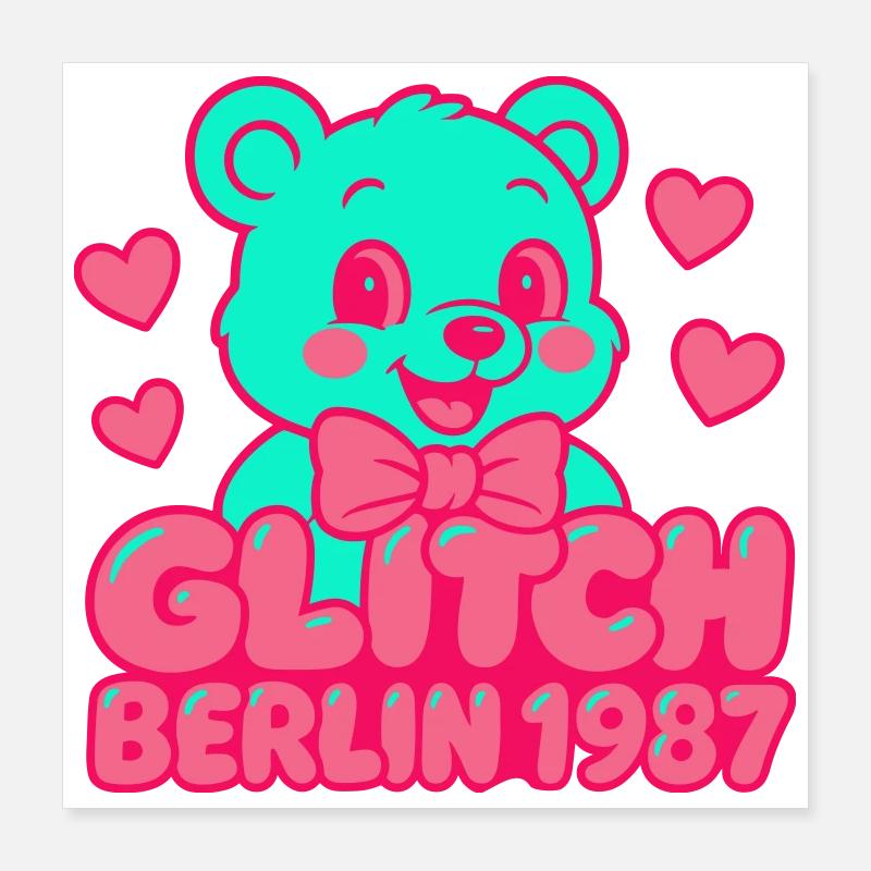 Glitch Berlin Supermignon Poster 40 x 40 cm