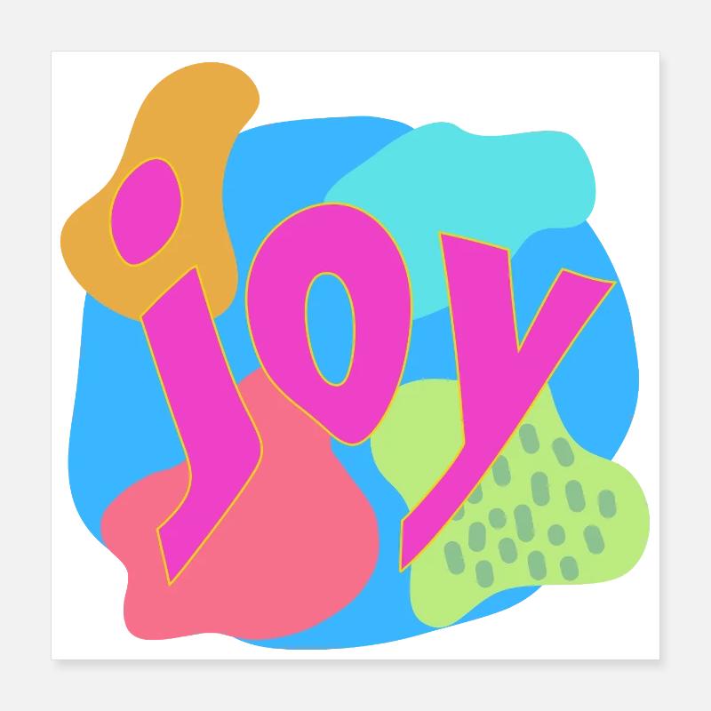 Lebendige Joy-Expression im Pop-Art-Stil Poster 40x40 cm