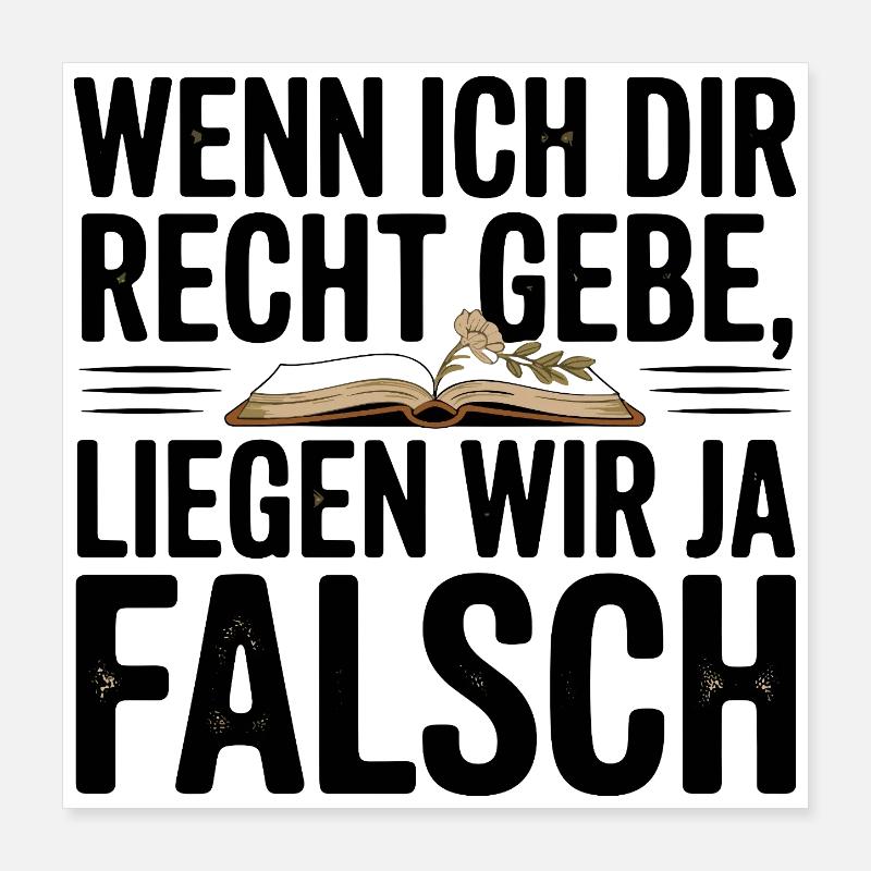 Bookish Mom Vintage Open Book with Flower Poster 16" x 16" (40x40 cm)