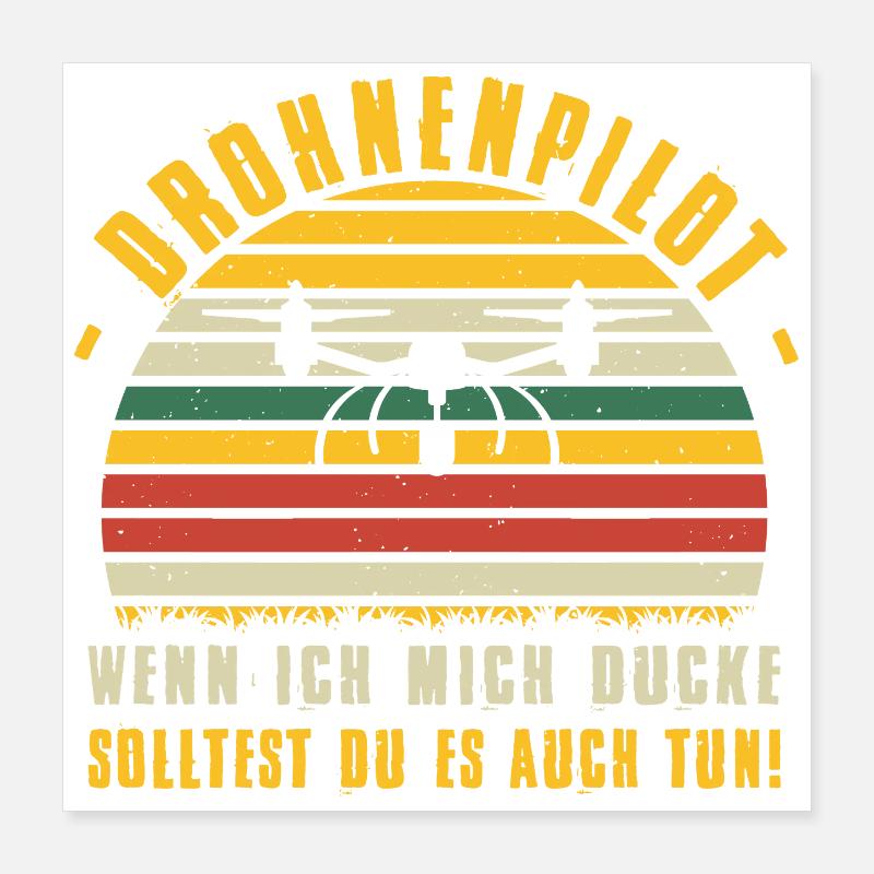 Drone Pilot Accessories Drone Pilot Drone Gift Poster 16" x 16" (40x40 cm)