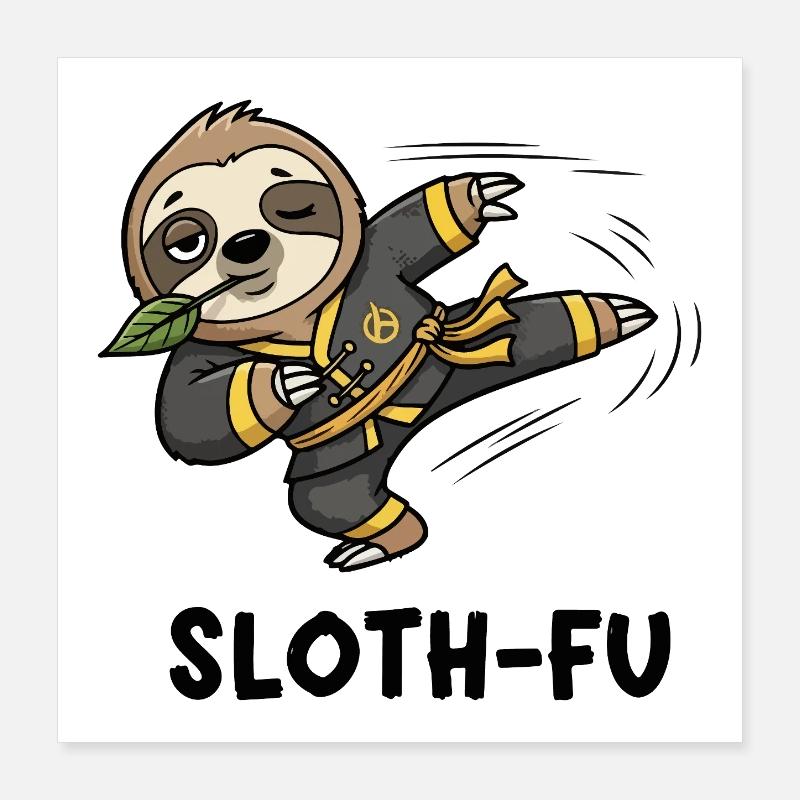 Kung-Fu Nap Master Poster 16" x 16" (40x40 cm)