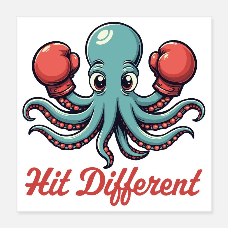 Frapper différemment Poster 40 x 40 cm